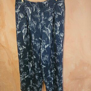 cider wide legged floral trousers